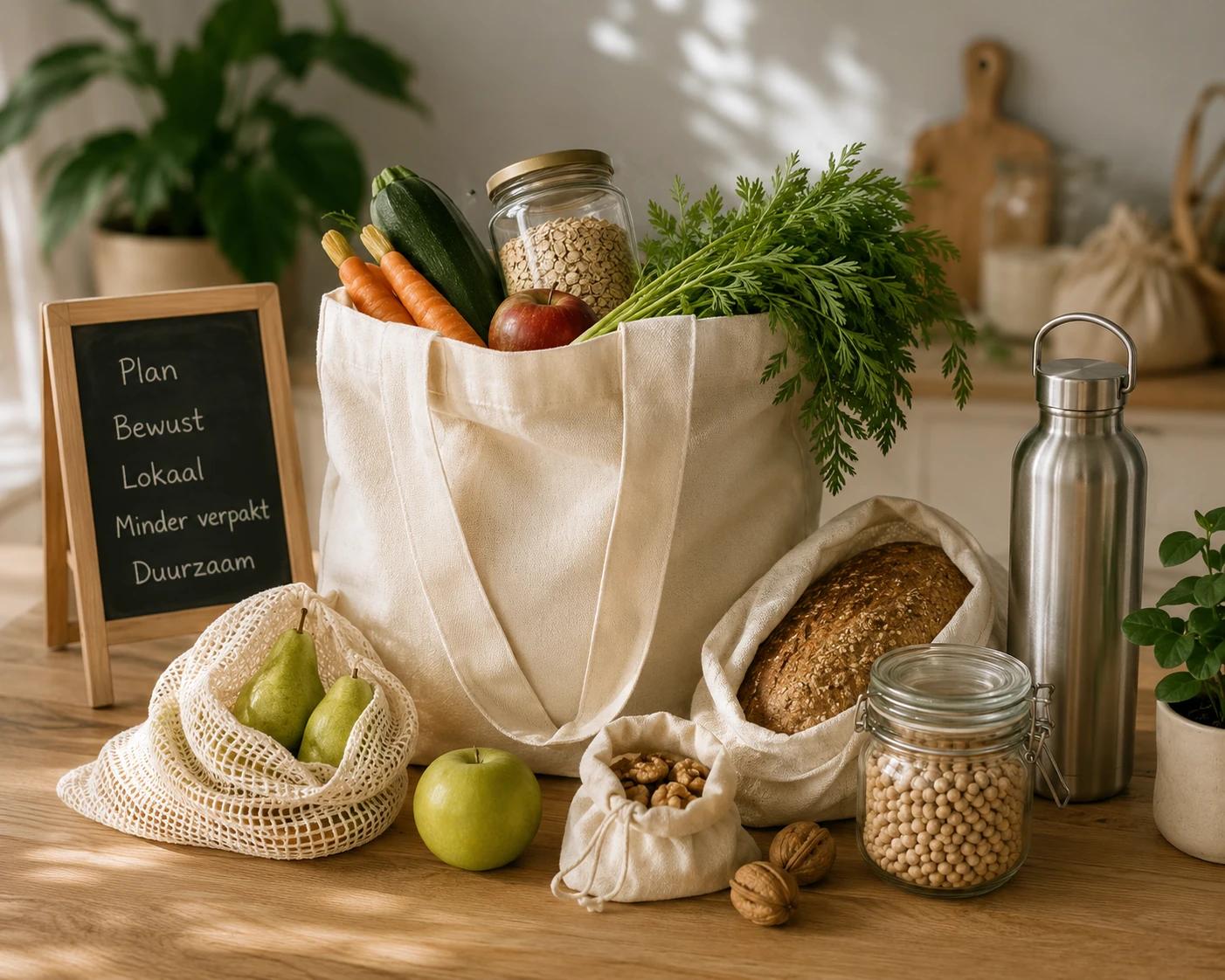 Zero waste boodschappen doen met herbruikbare producten